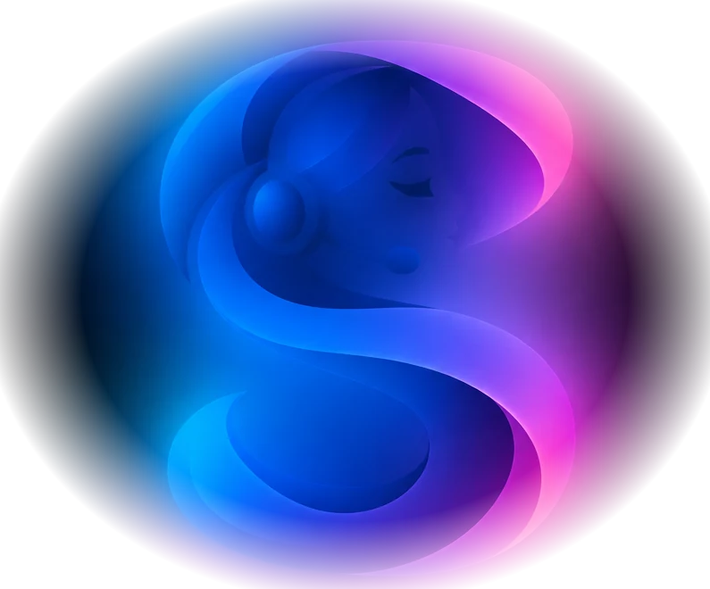 Original EasySecretary AI S logo featuring a receptionist with headset
